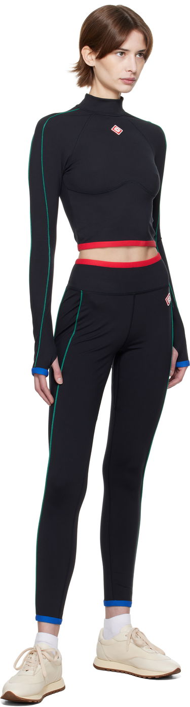 Leggings Casablanca Casablanca Contrast Trim Sport Leggings Sort | WPS25-ACT-028-01, 3