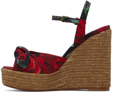 Tøj Dolce & Gabbana Dolce&Gabbana Cava MM Lolita Wedge Heeled Sandals Rød | CZ0320 A6514, 2
