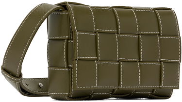 Skuldertaske Bottega Veneta Bottega Veneta Small Cassette Shoulder Bag Grøn | 763686V39K0, 1