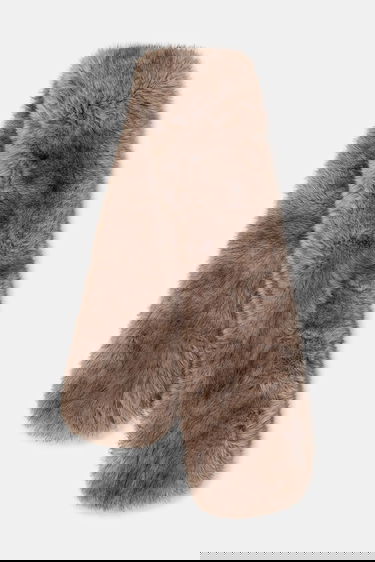Tørklæde STAND STUDIO Lone Patterned Faux Fur Scarf Brun | 66566.9397, 0