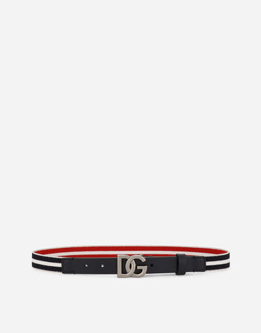 Bælter Dolce & Gabbana Dolce & Gabbana Stretch Belt with DG Logo Flerfarvet | EC0076AS0128D600, 0