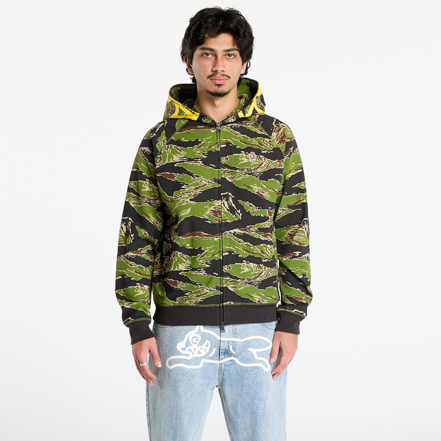 Sweatshirt BILLIONAIRE BOYS CLUB Billionaire Boys Club Icecream Smiley Tiger Stripe Full Zip-Through Hood Camo XXL Flerfarvet | IC25427 Camo, 0