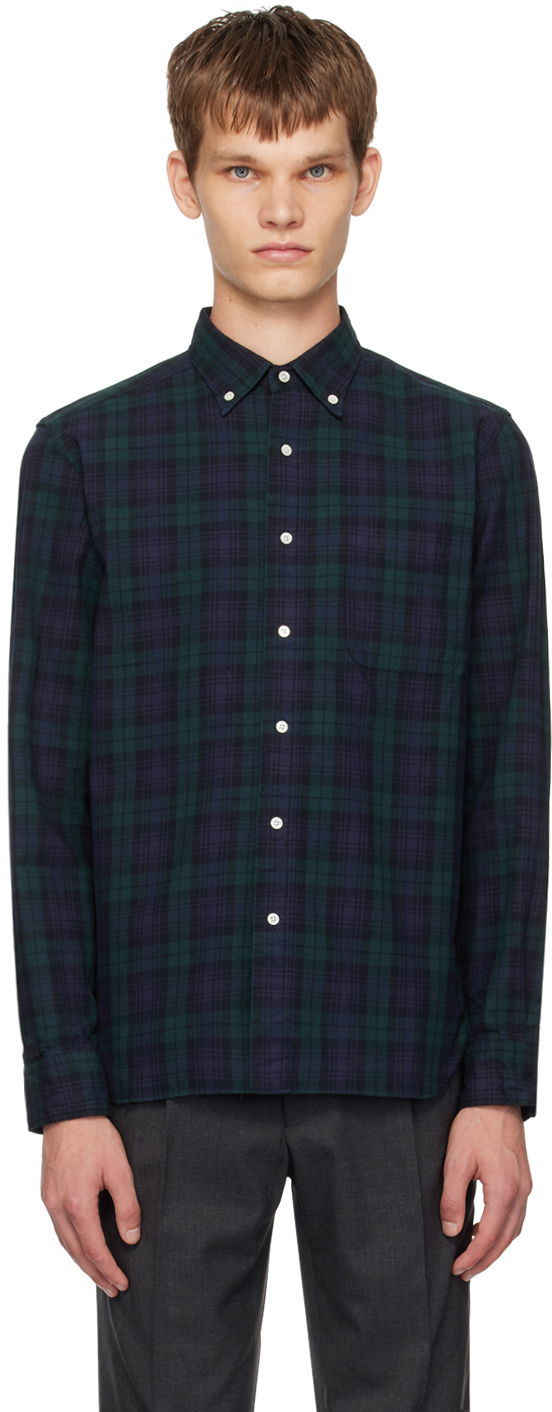 Skjorte BEAMS BEAMS PLUS Button Down Plaid Shirt Grøn | 3811-0107-139