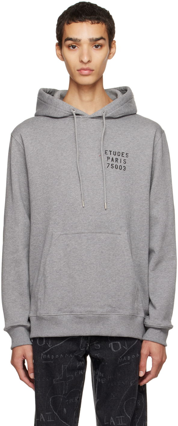 Sweatshirt Études Small Stencil Klein Hoodie Grå | H22MM254OC20GR