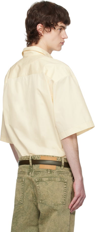 Skjorte AMI AMI Paris Boxy Fit Cotton Short Sleeve Shirt Gul | HSH240.CO0076, 2