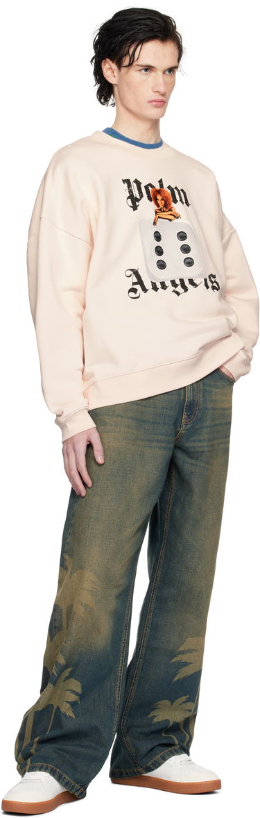 Sweatshirt Palm Angels Holly Pin Up Graphic Sweatshirt Lyserød | PMBA080S25FLE0033C10, 3