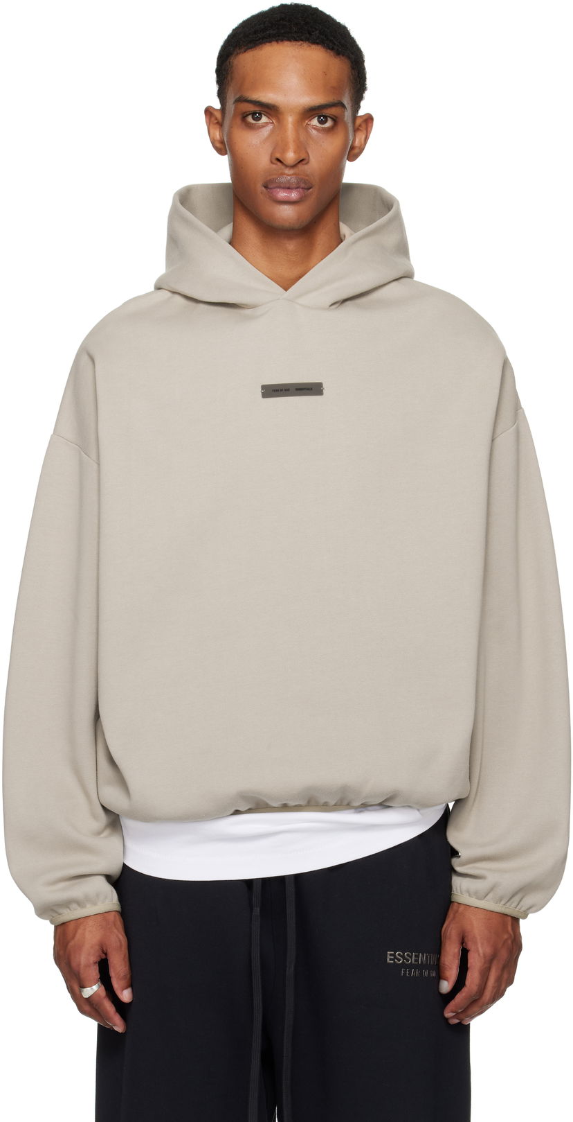 Sweatshirt Fear of God Fear of God ESSENTIALS Modern Fit Fleece Hoodie Beige | 192SP256511F