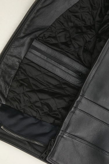 Jakke VETEMENTS VETEMENTS Racing Logo Leather Jacket Sort | UA66JA210B, 5