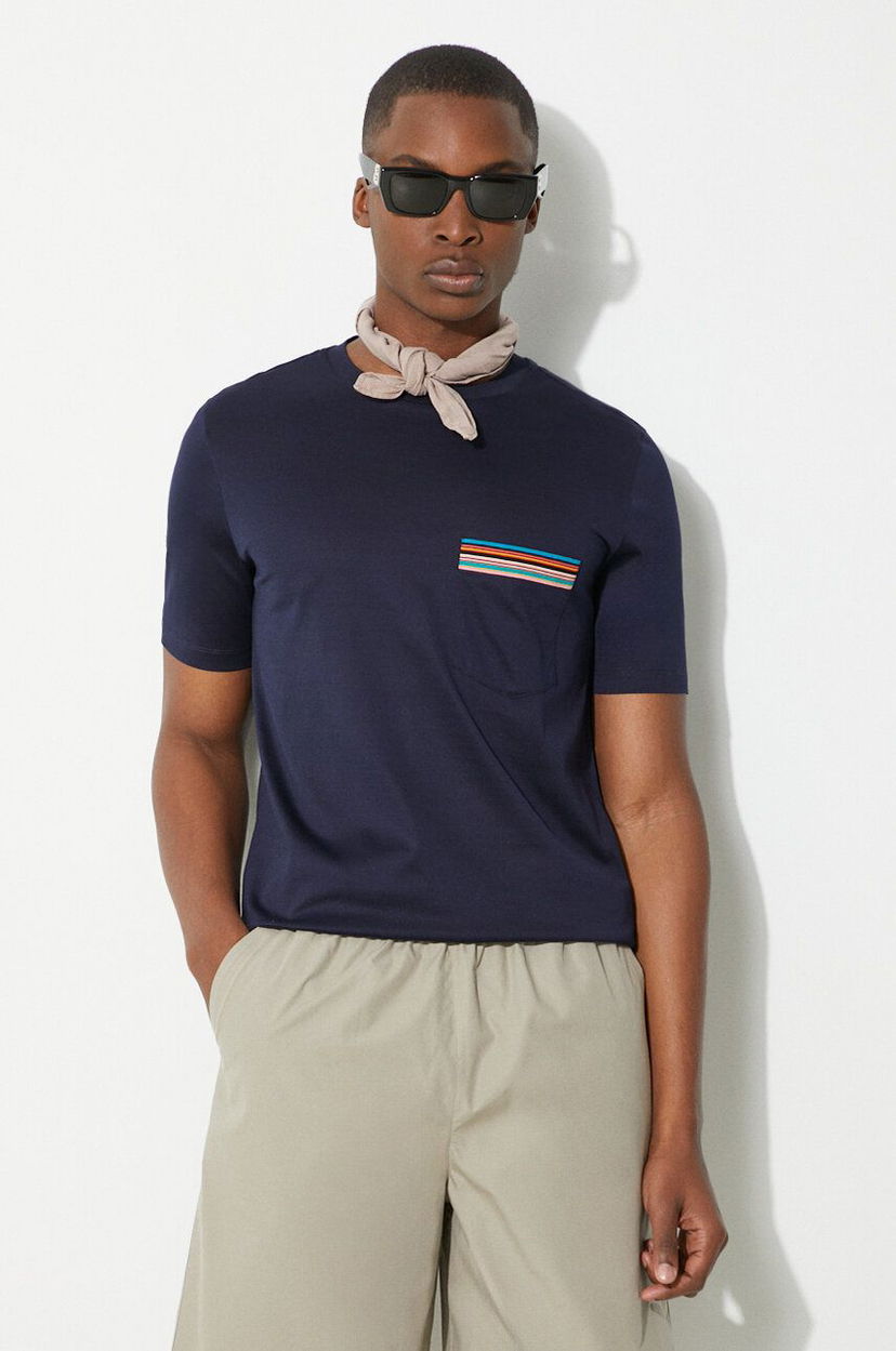 T-shirt Paul Smith Paul Smith Pocket T-Shirt Mørkeblå | M1R.306U.H00088