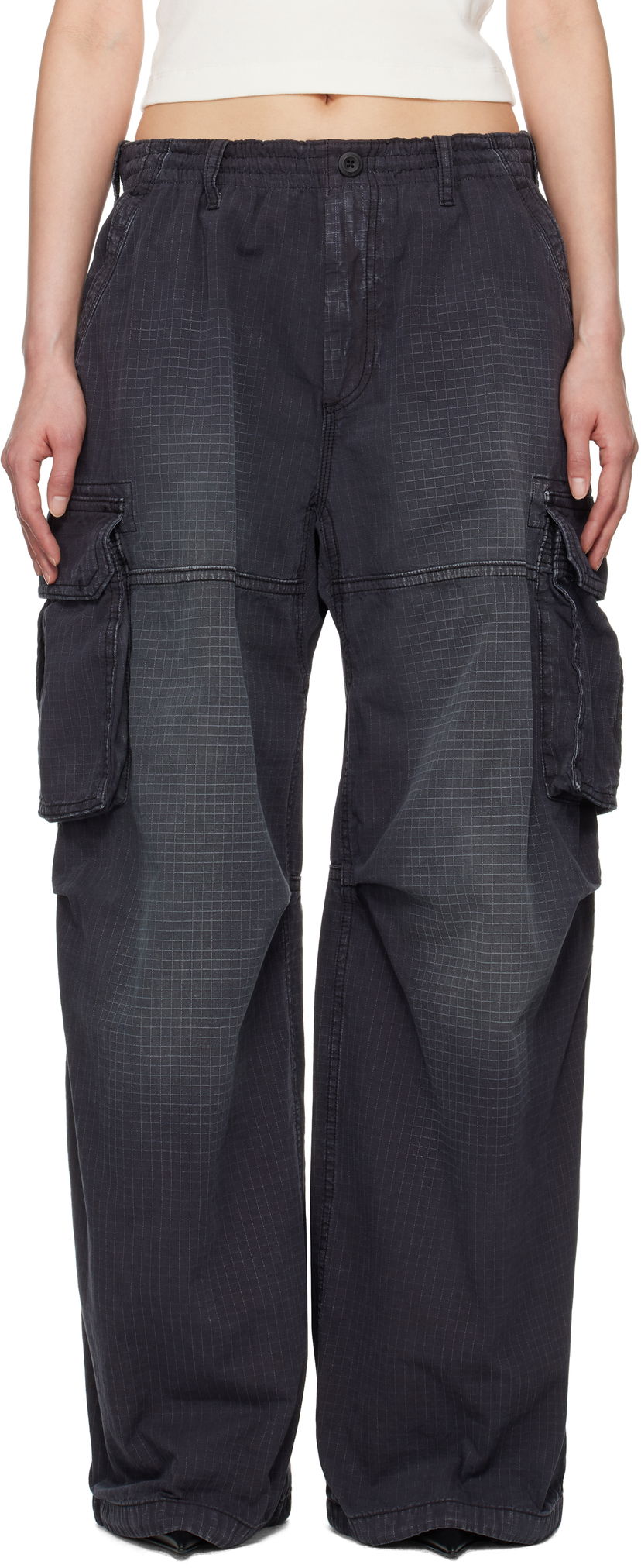 Cargo bukser Alexander Wang Alexander Wang Pre-Styled Ripstop Cargo Pants Sort | 1WC2254815