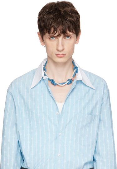 Halskæde Casablanca Casablanca Knotted Pearl Necklace Blå | AS25-JW-264-01, 1