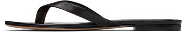 Sneakers og sko The Row Sacha Leather Flip-Flops Sort | F1697-SN65, 2