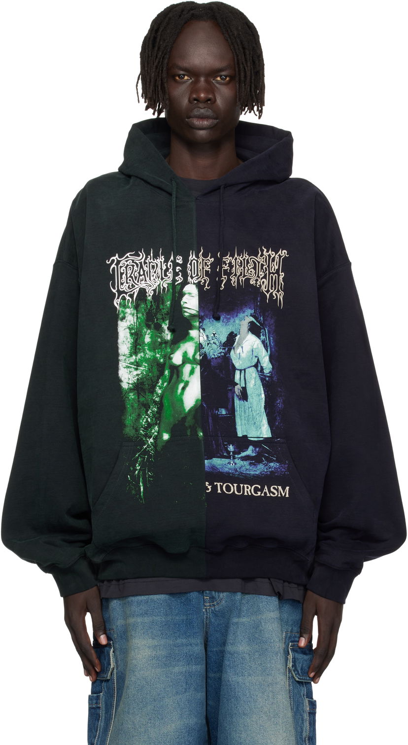Sweatshirt VETEMENTS Vetements Cradle of Filth Cut-Up Oversized Hoodie Flerfarvet | UCF76HD850EN