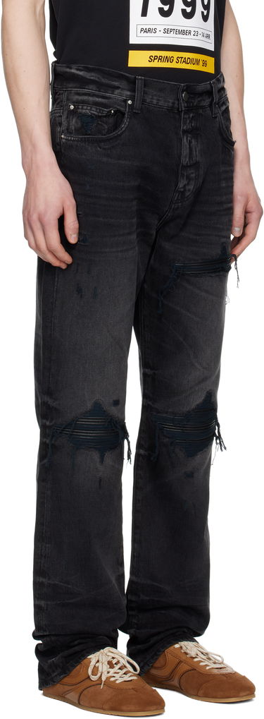 Jeans AMIRI AMIRI Leather Straight MX1 Jeans Sort | AMDNGH1086, 1