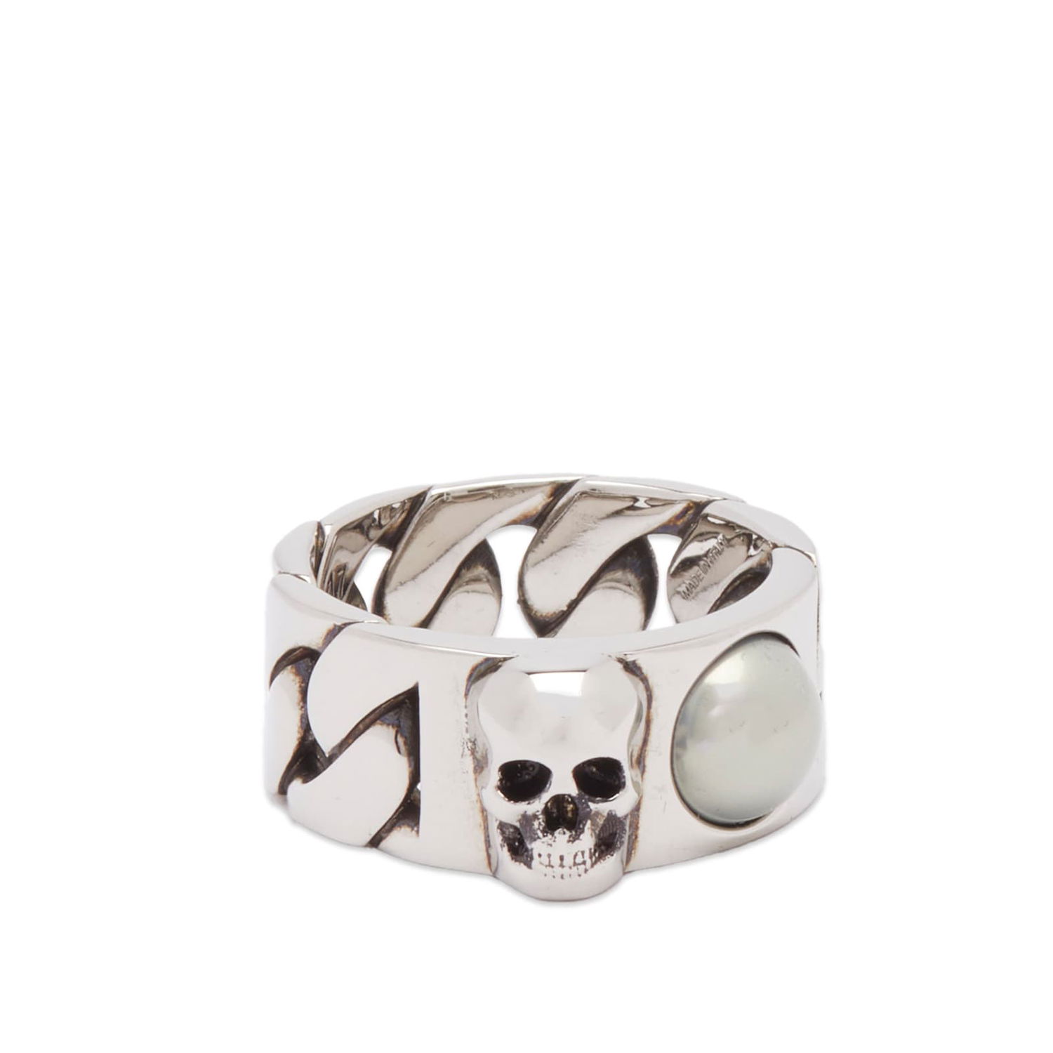 Ring Alexander McQueen Skull & Pearl Ring Grå | 774168I170E-1445, 0