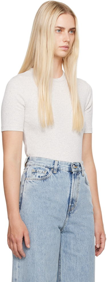 T-shirt TOTEME TOTEME Classic Tee Grå | 243-WRT1459-FB0246, 1