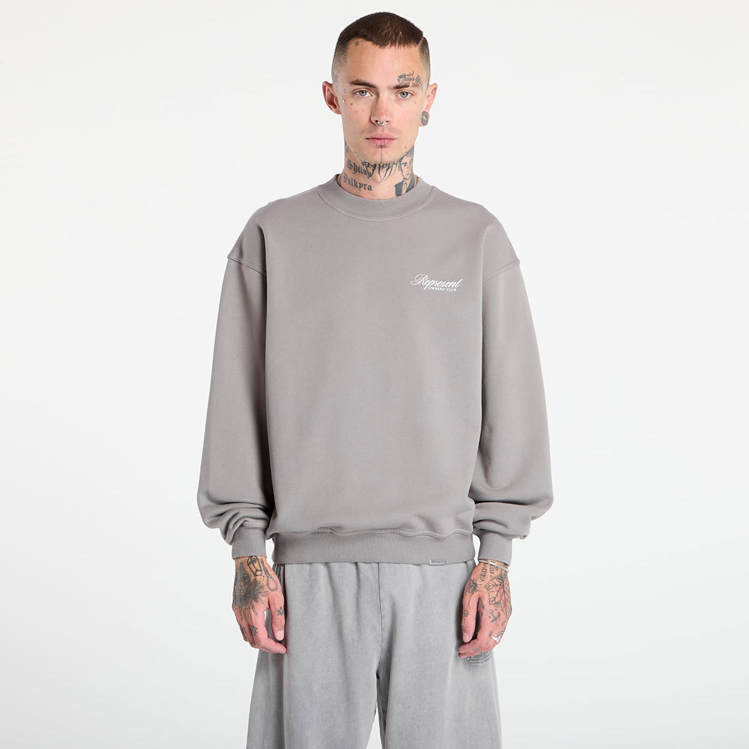 Sweater Represent Clo REPRESENT Owners Club Script Sweater Grå | OCM100007-46, 0