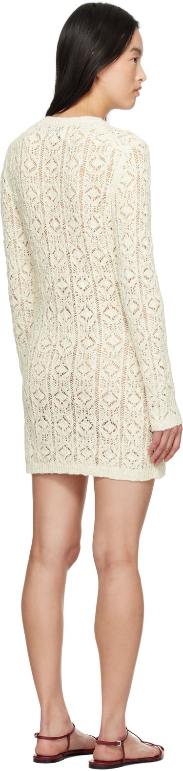 Kjole Loulou de Saison Loulou de Saison Evan Knit Minidress Hvid | EVAN, 2