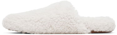 Tøj Yves Salomon Yves Salomon Merinos Curly Lamb Slippers Hvid | 25W23WAA342XXMECL, 2
