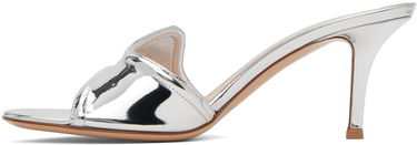 Sneakers og sko Gianvito Rossi Lucrezia 70 Metallic Leather Heeled Sandals Metalisk | G15070.70RIC.MET, 2