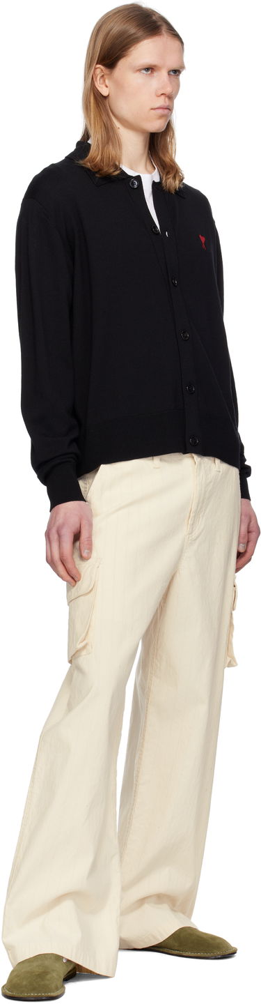 Sweater AMI AMI de Coeur Cardigan Sort | HKC211.KN0025, 3