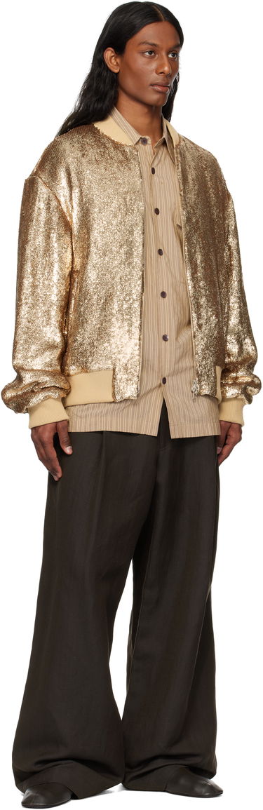 Bomberjakke Dries Van Noten Dries Van Noten Sequinned Bomber Jacket Metalisk | 251-080546-1481, 3