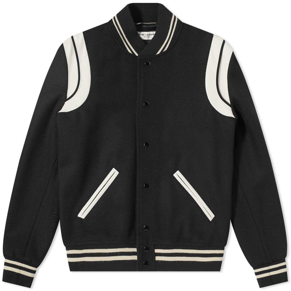 Bomberjakke Saint Laurent Classic Wool Teddy Jacket Sort | 354718Y180W-1070, 0