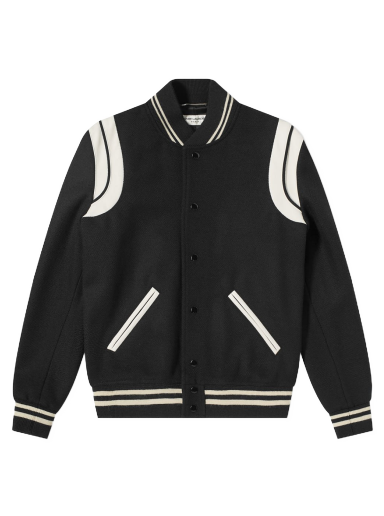 Bomberjakke Saint Laurent Classic Wool Teddy Jacket Sort | 354718Y180W-1070