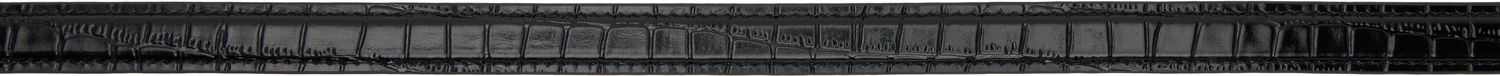 Bælter Anine Bing ANINE BING Monogram Embossed Croc Belt Sort | A-12-10461-BLK1, 1