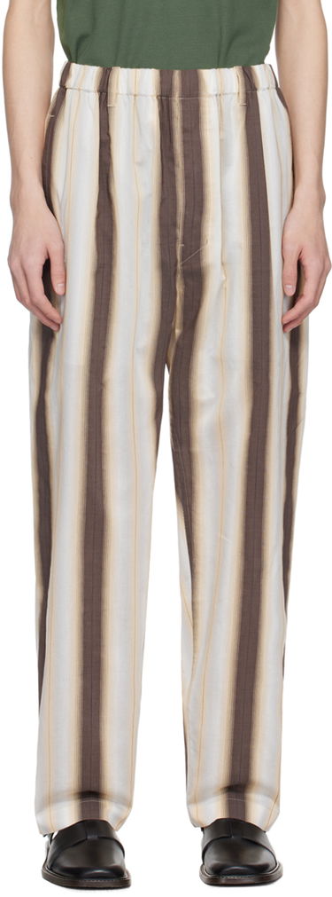 Bukser LEMAIRE Lemaire Relaxed Striped Trousers Brun | PA1047 LF1259, 0