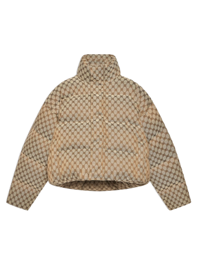 Puffer jakke Gucci Balenciaga x The Hacker Project Hacker BB Puffer Jacket Beige | 681883TLO539585