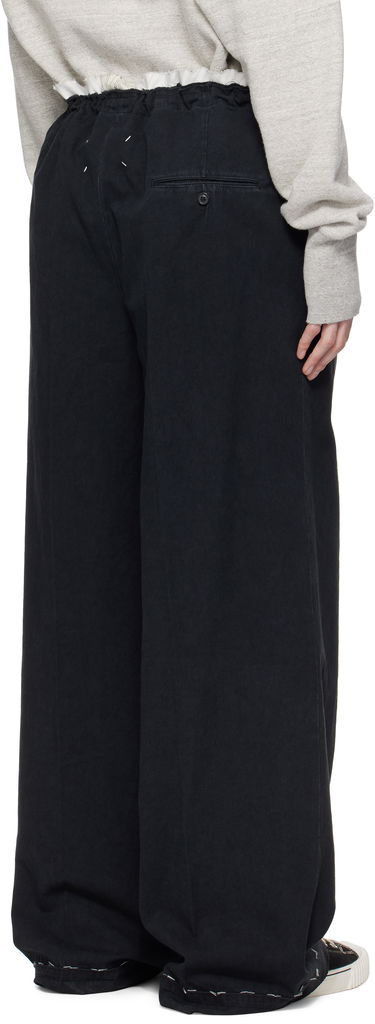 Bukser Maison Margiela Maison Margiela Work-In-Progress Stitch Detail Trousers Sort | S50KA0664 M35295, 2