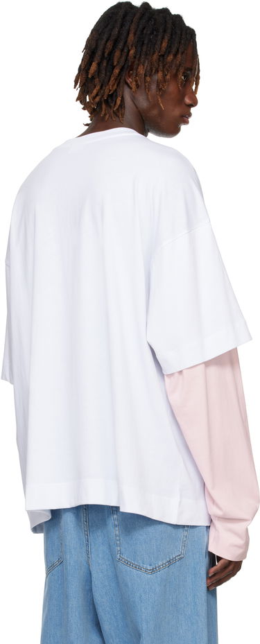 T-shirt Dries Van Noten Dries Van Noten Long Sleeve Show T-Shirt Hvid | 251-021119-1603, 2