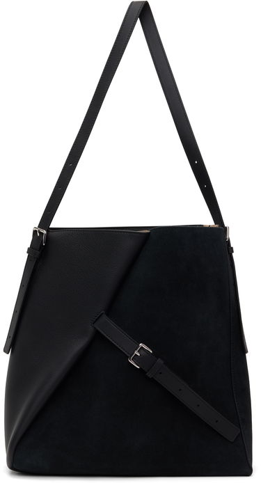 Skuldertaske Marni Marni Reverse Leather and Suede Tote Sort | SBMP0190U2 P8199, 0