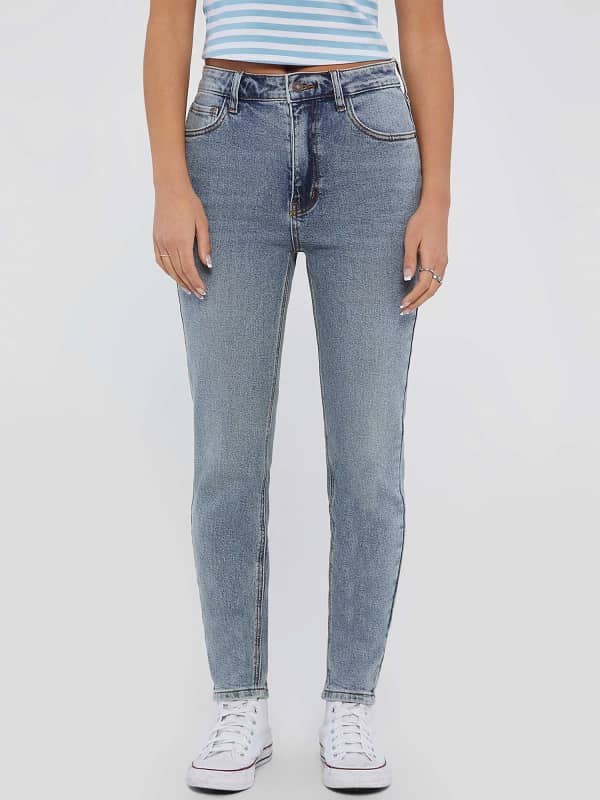 Jeans GUESS Originals High Rise Skinny Denim Pant Grå | W4RG03D4ON0, 0