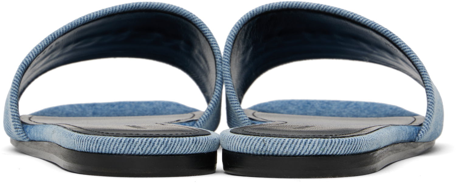 Tilbehør Givenchy Givenchy 4G Flat Denim Slides Blå | BE306FE2CC420, 1
