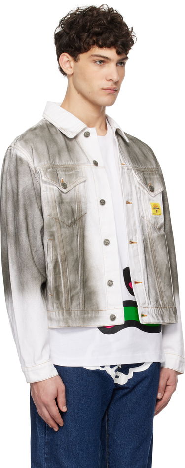 Jakke BBC IceCream ICECREAM Oil Stained Denim Trucker Jacket Grå | ICW008, 1
