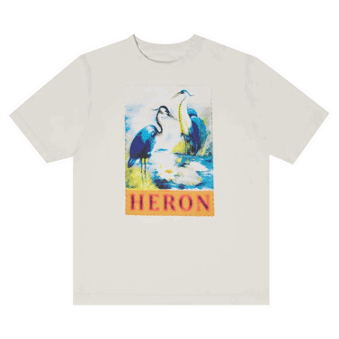 T-shirt HERON PRESTON Halftone Heron Short-Sleeve Tee Hvid | HMAA032F22JER0140146, 0