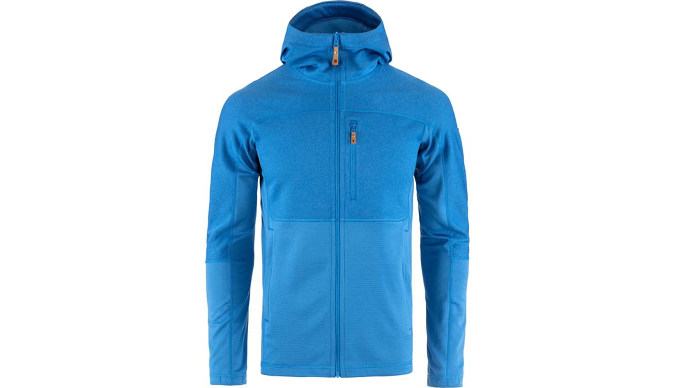 Sweatshirt FJÄLLRÄVEN Abisko Trail Fleece Hooded Jacket Blå | F82257-525, 1