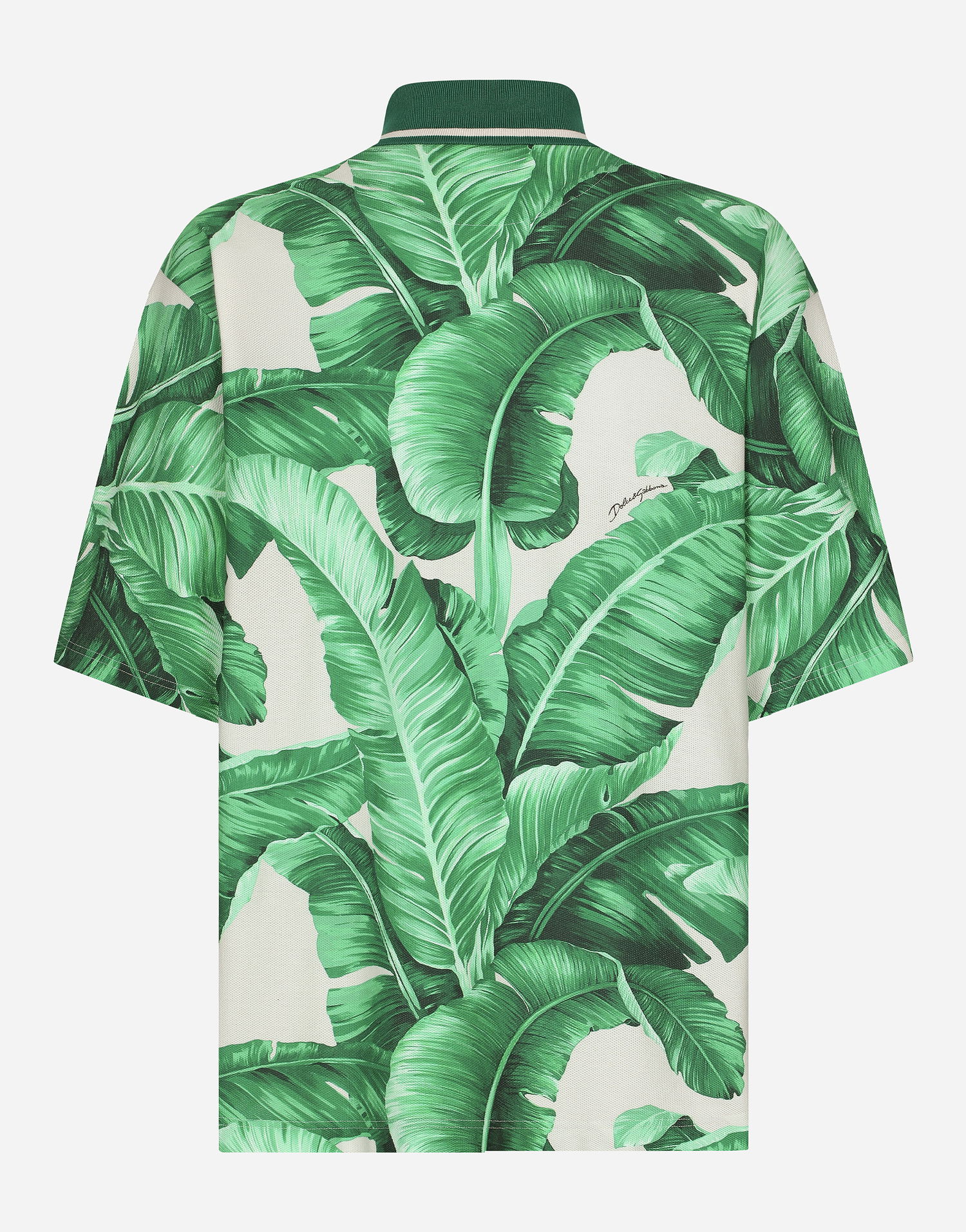 Skjorte Dolce & Gabbana Oversize Polo-shirt With Banana Tree Print Grøn | G8RG4THS7M4H2005, 1