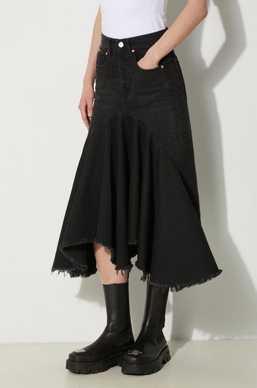 Nederdel VETEMENTS VETEMENTS Denim Midi A-Line Skirt Sort | WE64SK700B, 3