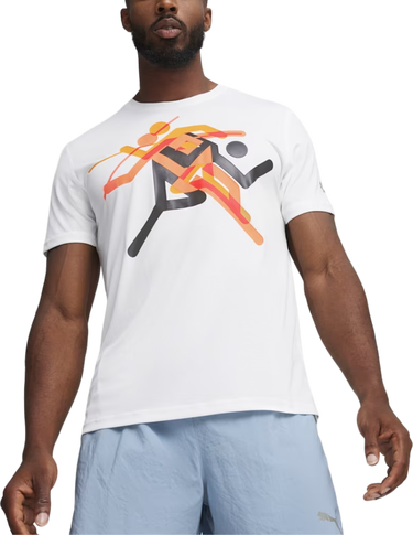 T-shirt Puma RUN FASTER ICONS GRAPHIC TEE Hvid | 525000-02, 0