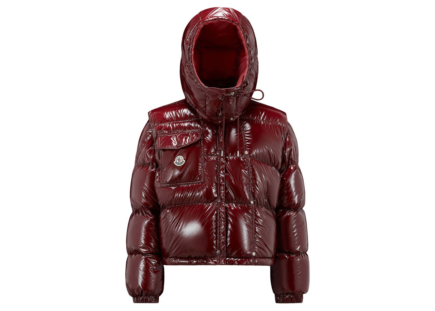 Puffer jakke Moncler Karakorum Ripstop Short Down Jacket Burgundy Bourgogne | I20931A0018359607436, 0