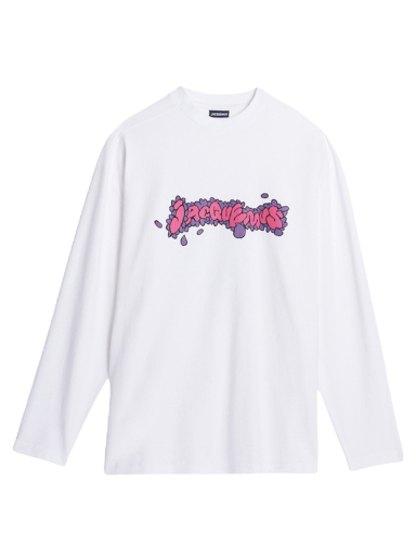T-shirt Jacquemus Le Desenho Manches Longues Daisy Logo Long Sleeve Hvid | 235JS122-2003-1DK