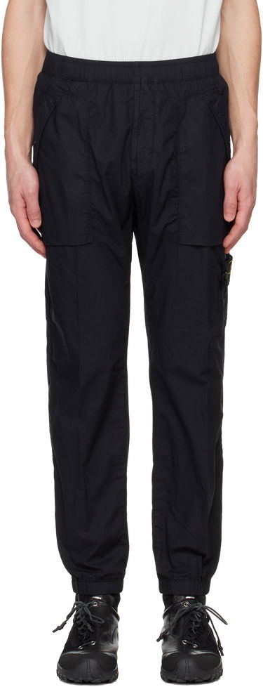 Cargo bukser Stone Island Stone Island Stretch Cotton Tela Paracadute Sweatpants Sort | K1S15 3100017 S0003, 0