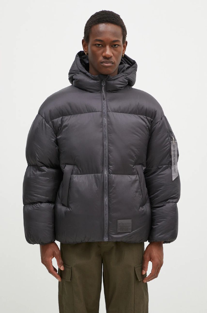 Puffer jakke Alpha Industries Cloud Puffer Bomber Jacket Sort | 148130, 0