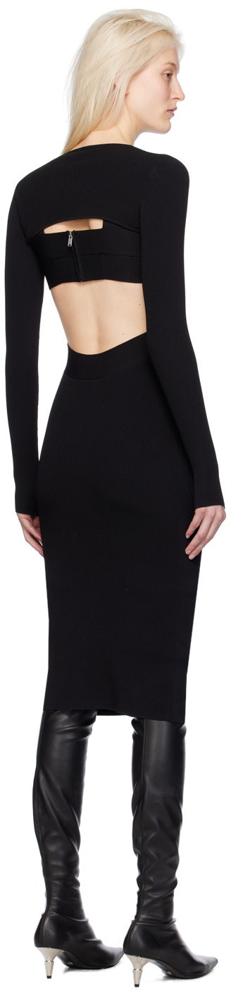 Kjole Dion Lee Harness Bra Midi Dress Sort | A7782PS24, 2