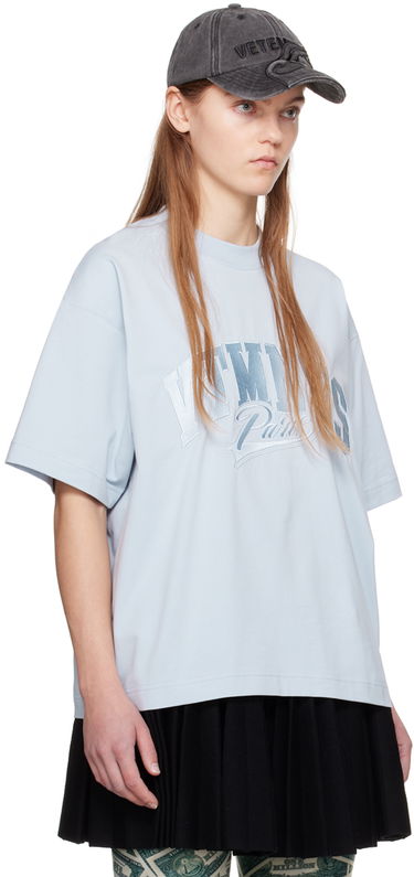 T-shirt VETEMENTS VTMNTS Embroidered Logo T-Shirt Blå | VL20TR280L, 1