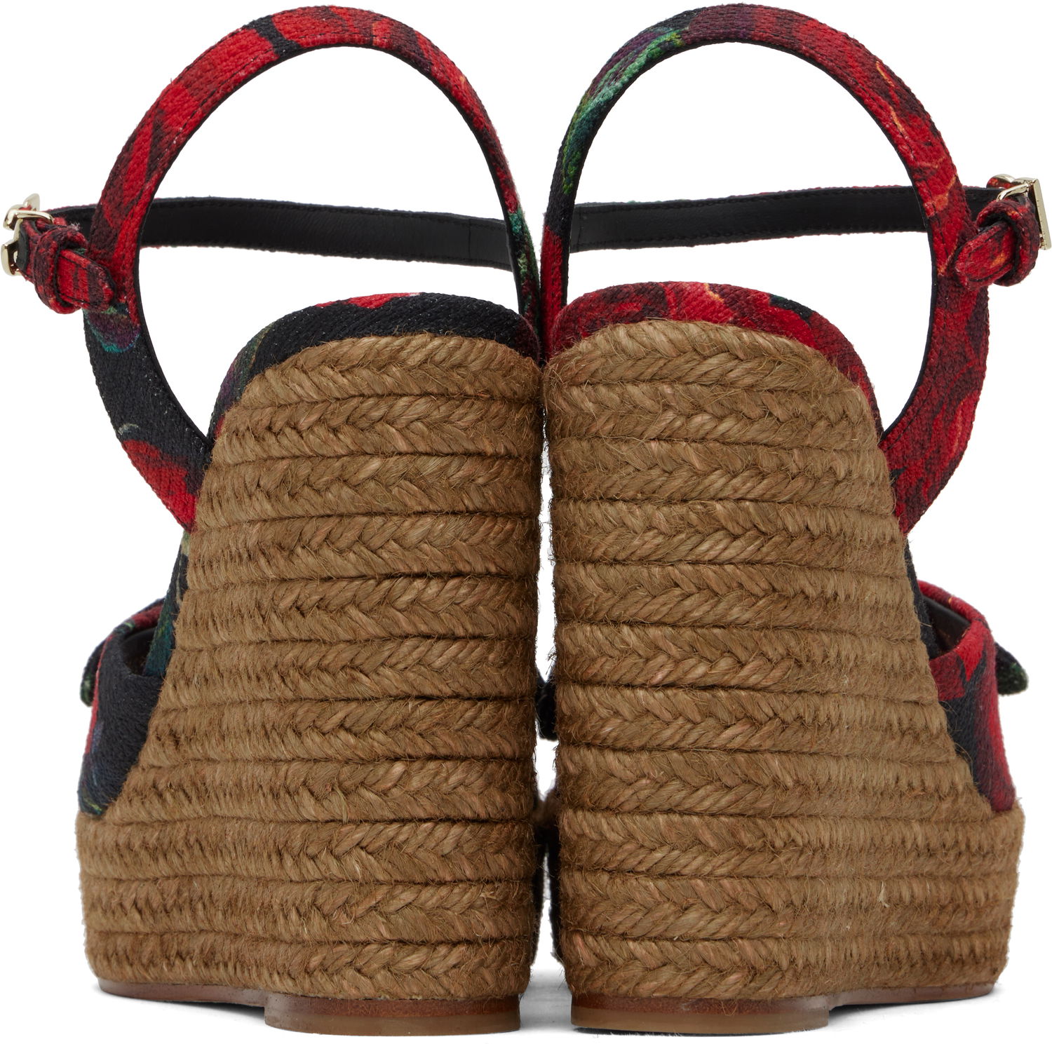 Tøj Dolce & Gabbana Dolce&Gabbana Cava MM Lolita Wedge Heeled Sandals Rød | CZ0320 A6514, 1