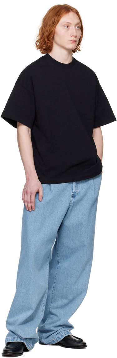 T-shirt Jil Sander Jil Sander Logo Flag Shoulder T-Shirt Sort | J22GC0195_J20244, 3